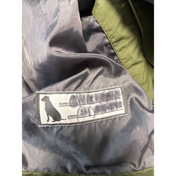 Eddie Bauer Nylon Mountain Parka Olive Green Embroidered Logo 90s Size XL - Picture 11 of 15
